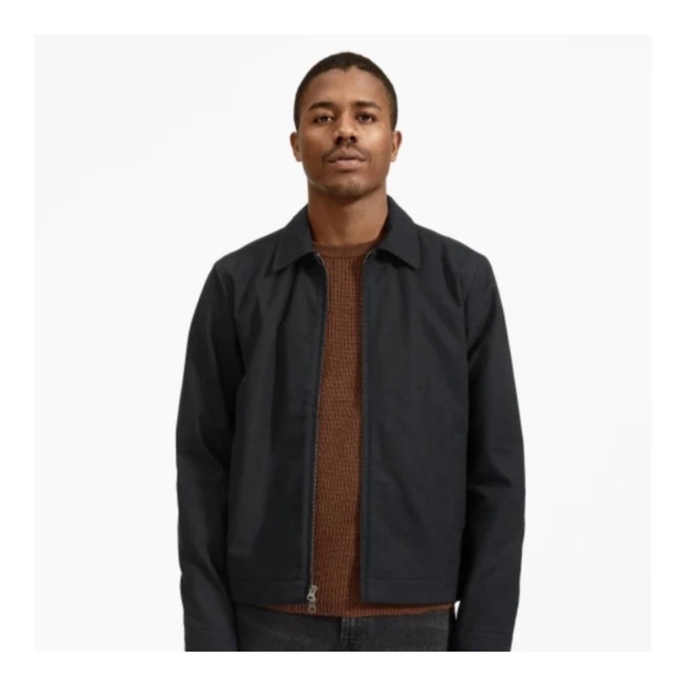 Everlane Canvas Filled Bomber Jacket Coat Size Medium Black
